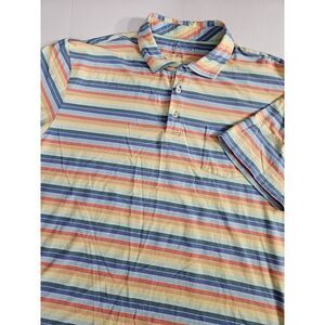 Peter Millar‎ Men's Rainbow Stripe Cotton Spandex Polo Shirt XL
